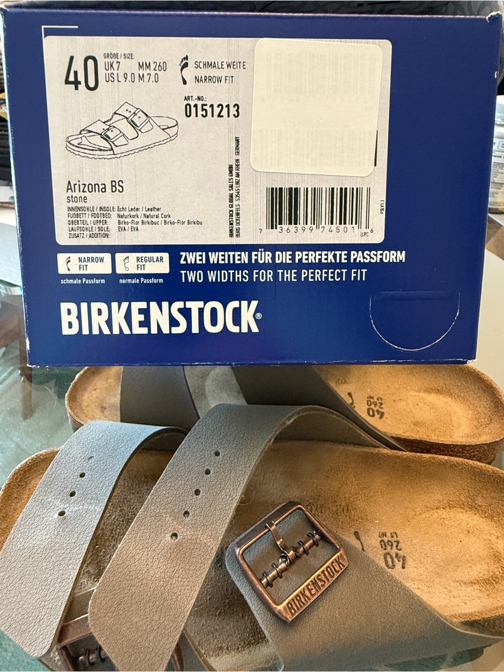 Birkenstock Arizona Unisex Sandals in Stone